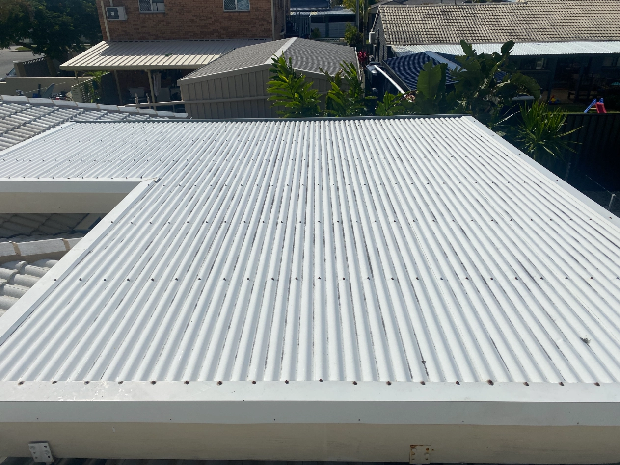 modern corrugated metal roof installation